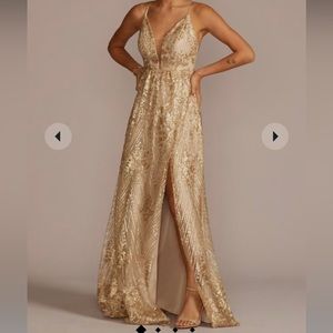 Gold Bridesmaids dress